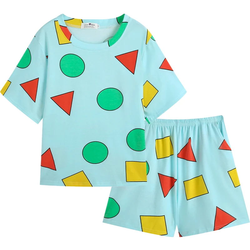 

Sin Chan Women's Pajamas for Woman Summer Sleepwear Suits with Shorts Pajama Set Home Woman Clothes 2021