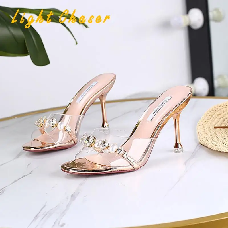 

Summer Ladies Sandals Sexy Simple Ladies High Heels Fashion Flip Flops Women Slippers Rhinestone Party Shoes Women Dress Shoes