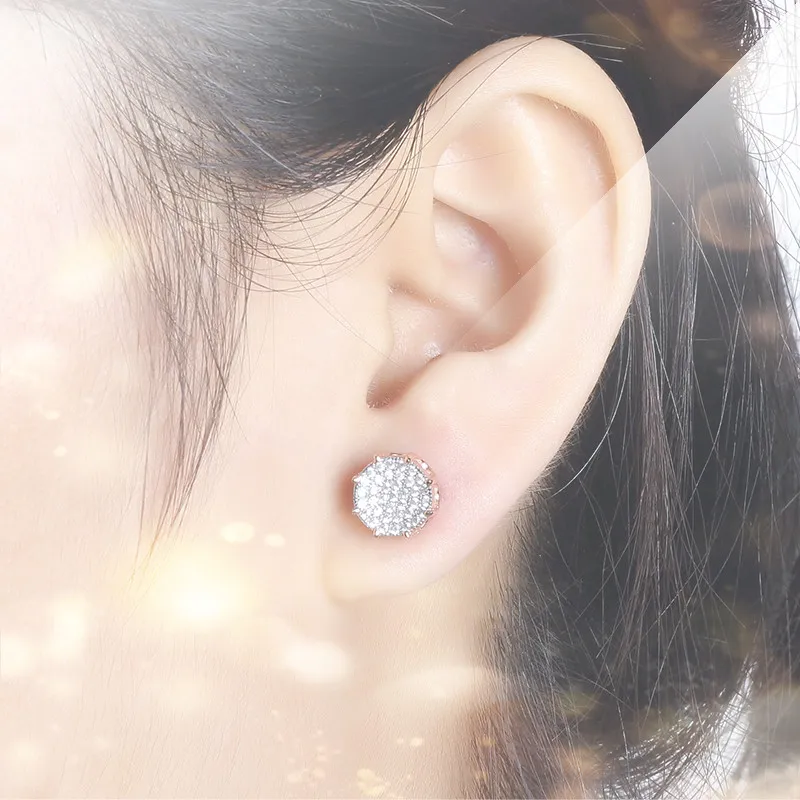 Женские серьги гвоздики из стерлингового серебра 925 пробы