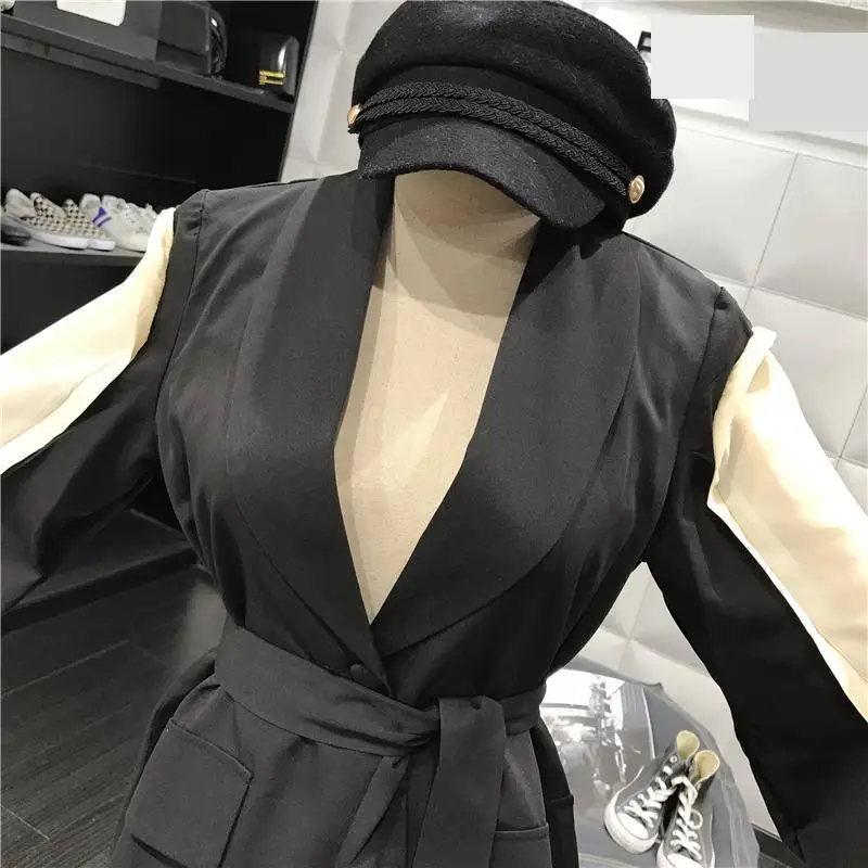 Женский блейзер с длинным рукавом GetSpring приталенный однобортный Блейзер на