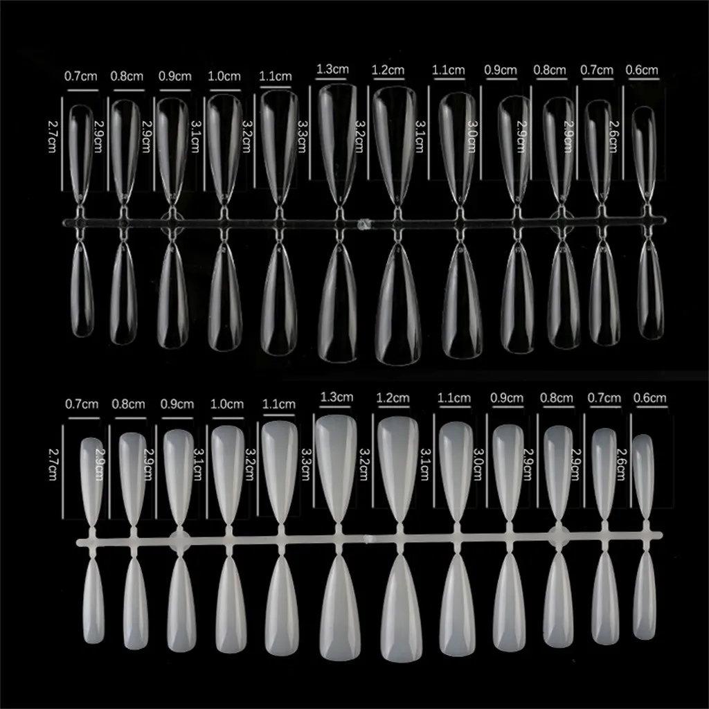 Плиссированные антипрослеживающие кончики для ногтей полная палочка короткая