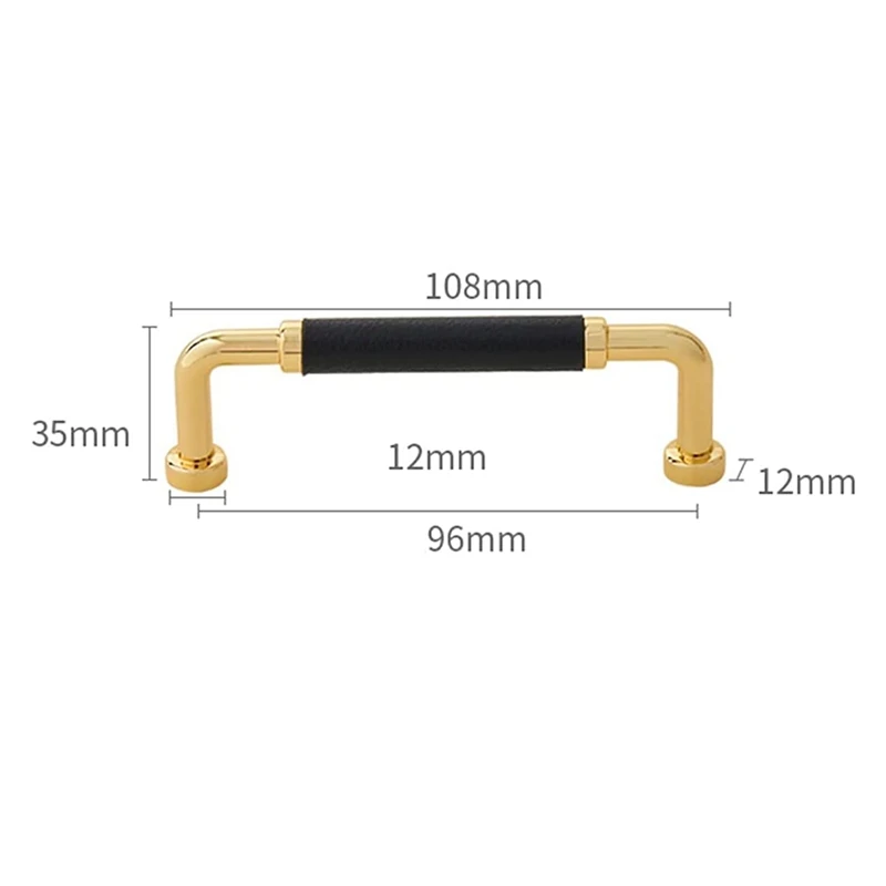 

10Pcs Cabinet Handle Leather Metal Drawers Knobs for Kitchen Cupboard Bedroom Furniture Door (with Screws)