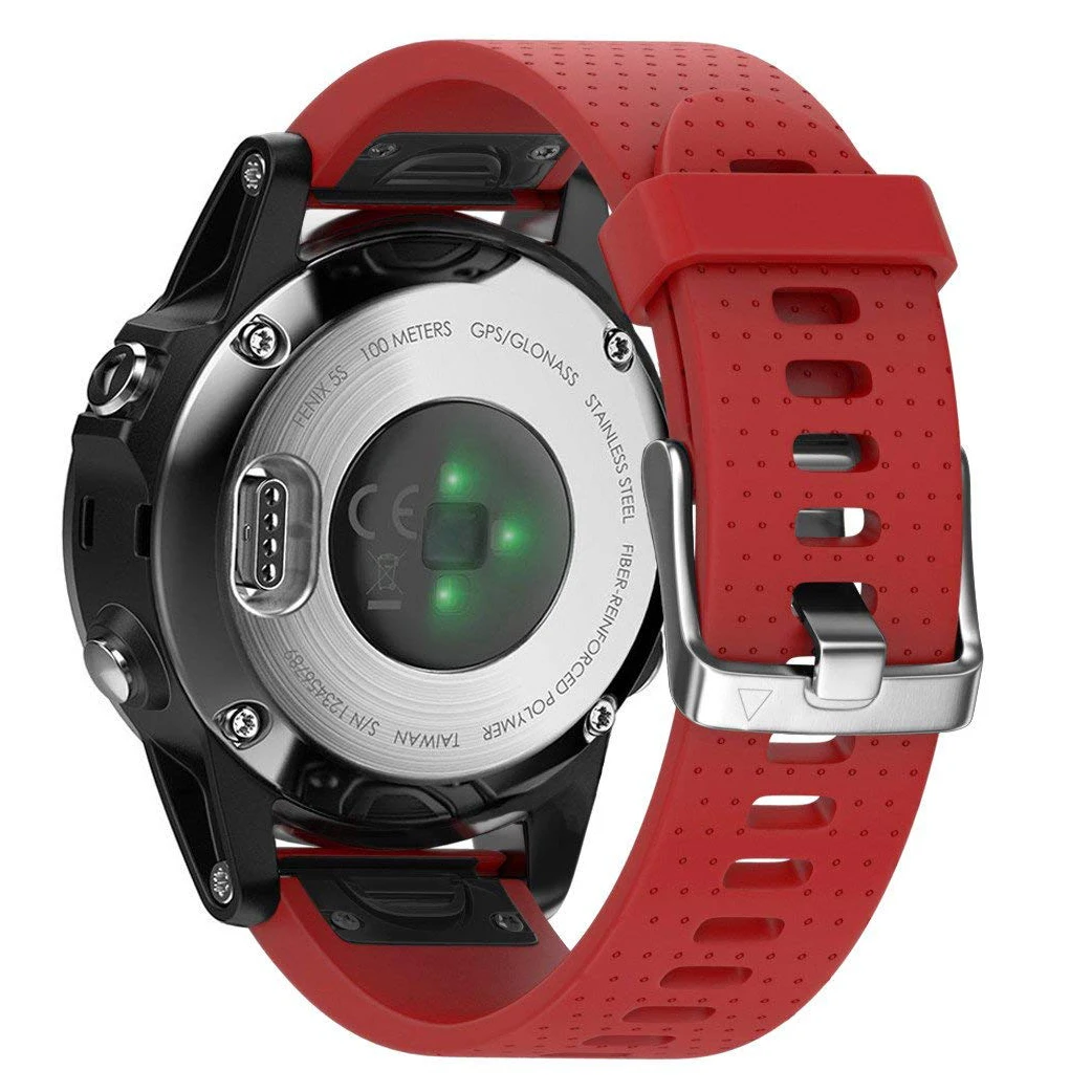 Для Garmin 20 мм силиконовые полосы для Quickfit наручных gps часов Fenix 5S Смарт часы Quick Release
