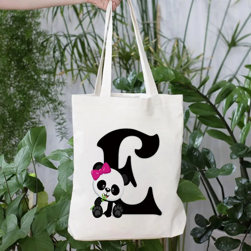 

Women Canvas Shopper Simple Eco Handbag Shopping Bag Cartoon Printing Beach Handbags Recycling Bags Female Tote Grocery Bag