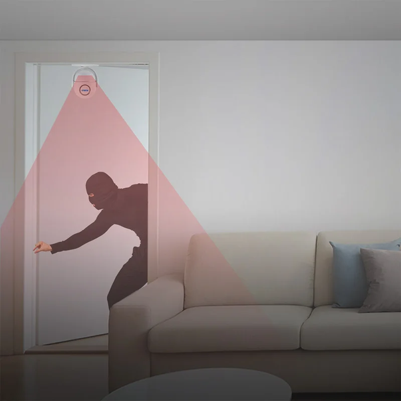 

KERUI Smart Welcome Sensor Infrared Motion Sensing Multifunction Detector Wireless Connections Smoke Detectors Alarm System Kit