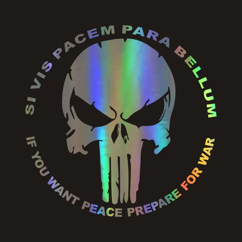 Наклейка в виде черепа Карателя наклейка на кузов автомобиля 3D Виниловая с