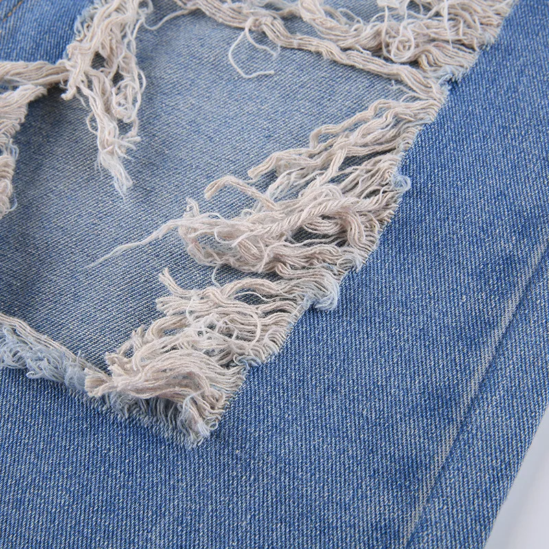 

Ripped Jeans Wide Leg Women Straight Pants Stylish Aesthetic Slouchy Female Denim Trousers Destroyed Fashion Street Hipster 2021