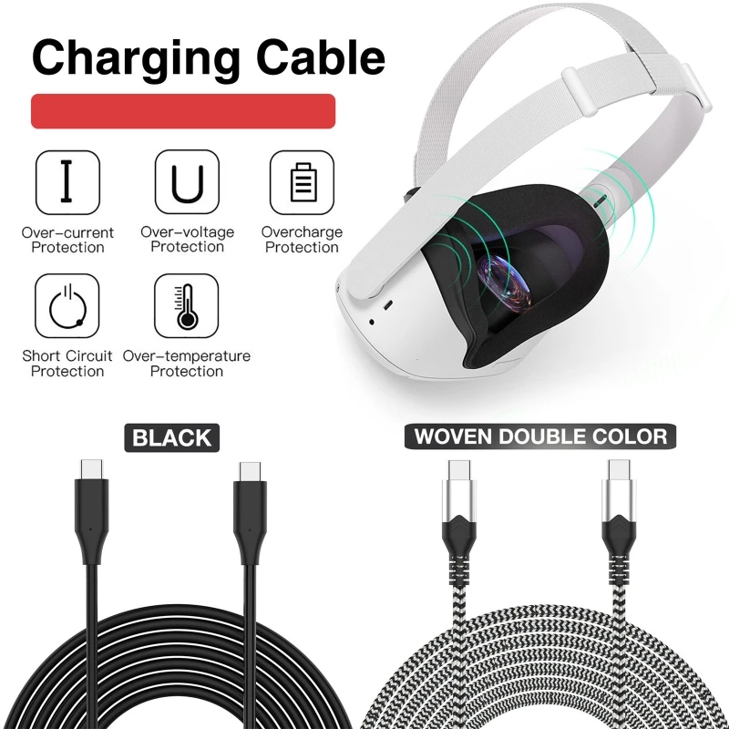 Кабель для передачи данных Oculus Quest 2 VR гарнитура USB 3 1 высокоскоростной Тип