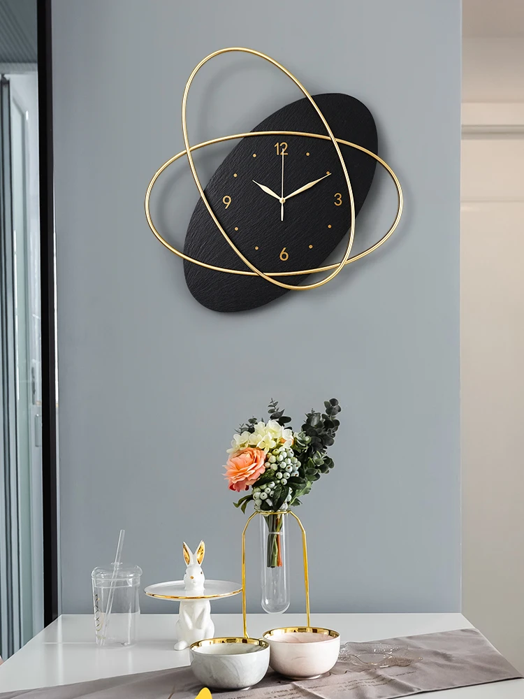 

Minimalist Large Luxury Wall Clock Living Room Creativity Silent Metal Wall Clock Modern Design Reloj De Pared Wall Decor LL50WC