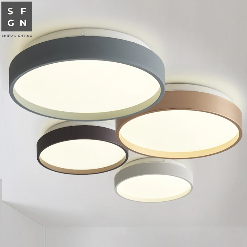 Светодиодный потолочный светильник в форме макаруна ультратонкий современный