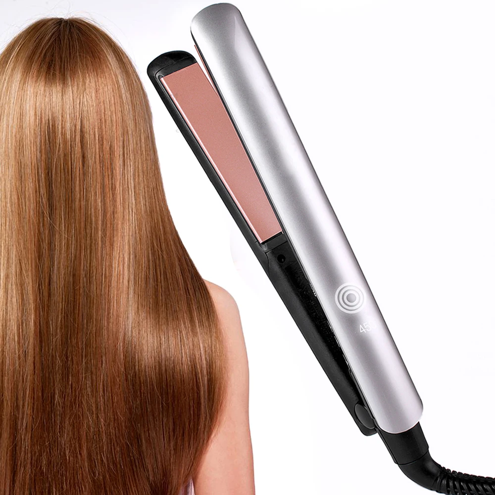 Professional Keratin Hair Straightener S8590 Flat Iron Hair Straightening Styling Tools Ceramic Plates Crimper 450F Temperature