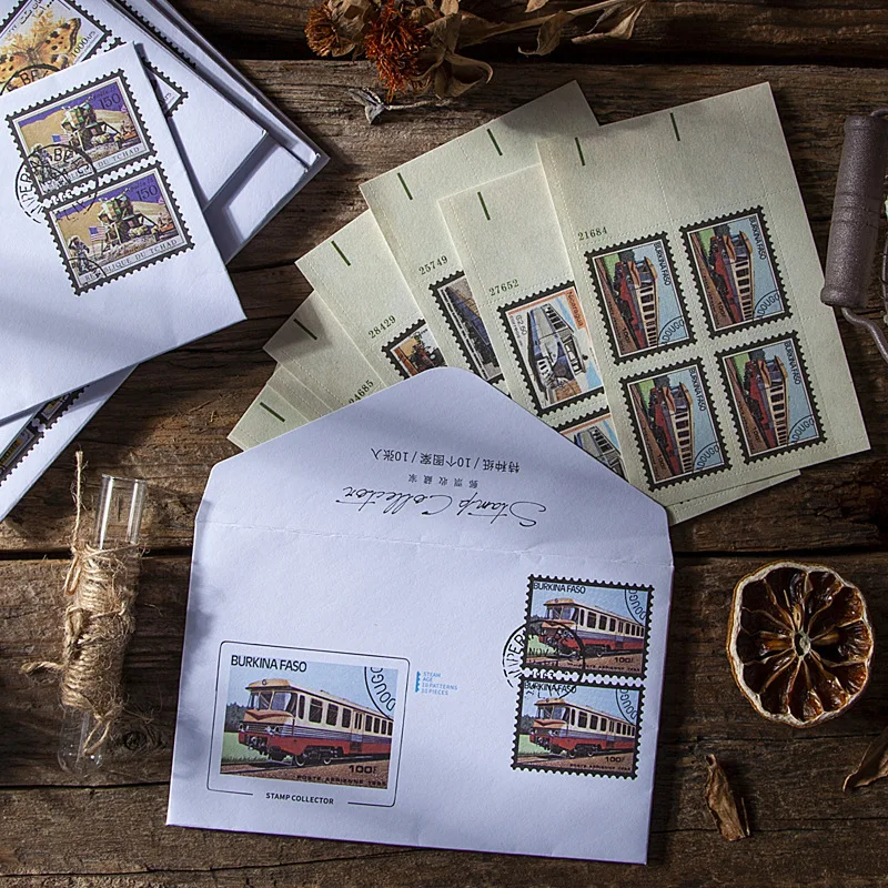 (Можно выбрать на выбор) 10 наклеек с маркой винтажные наклейки печатью реквизит