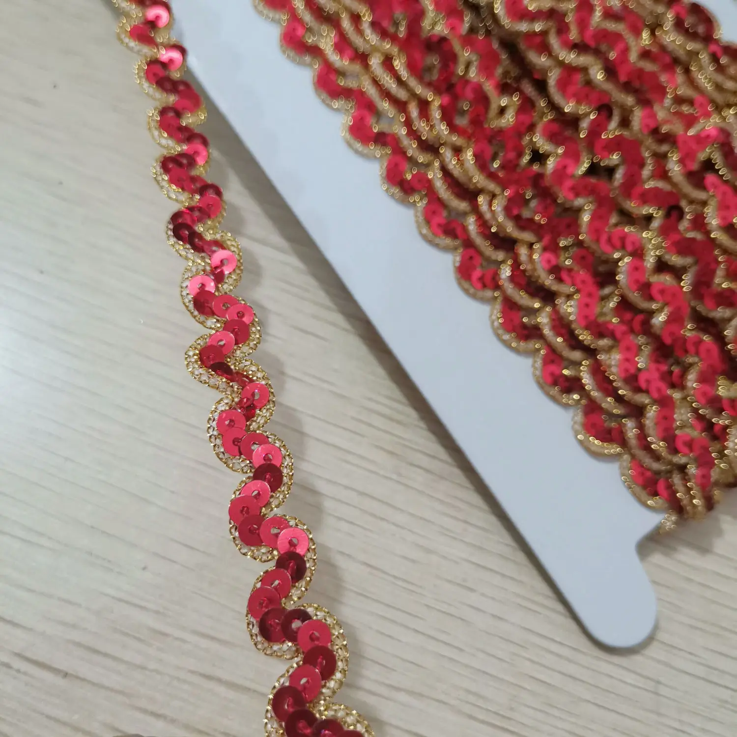 Рекламные s-образные изогнутые края с блестками ткань кружева ленты DIY Cheongsam
