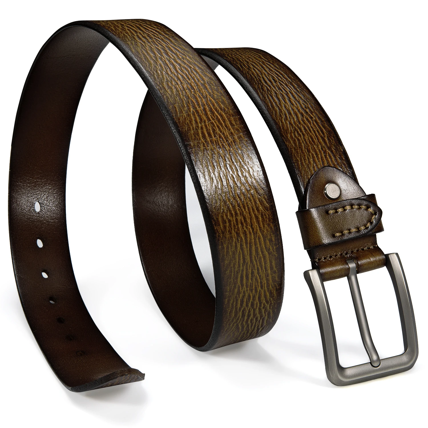 Кофе из натуральной кожи на ремешке с пряжкой Для мужчин яловой ремень один зубец