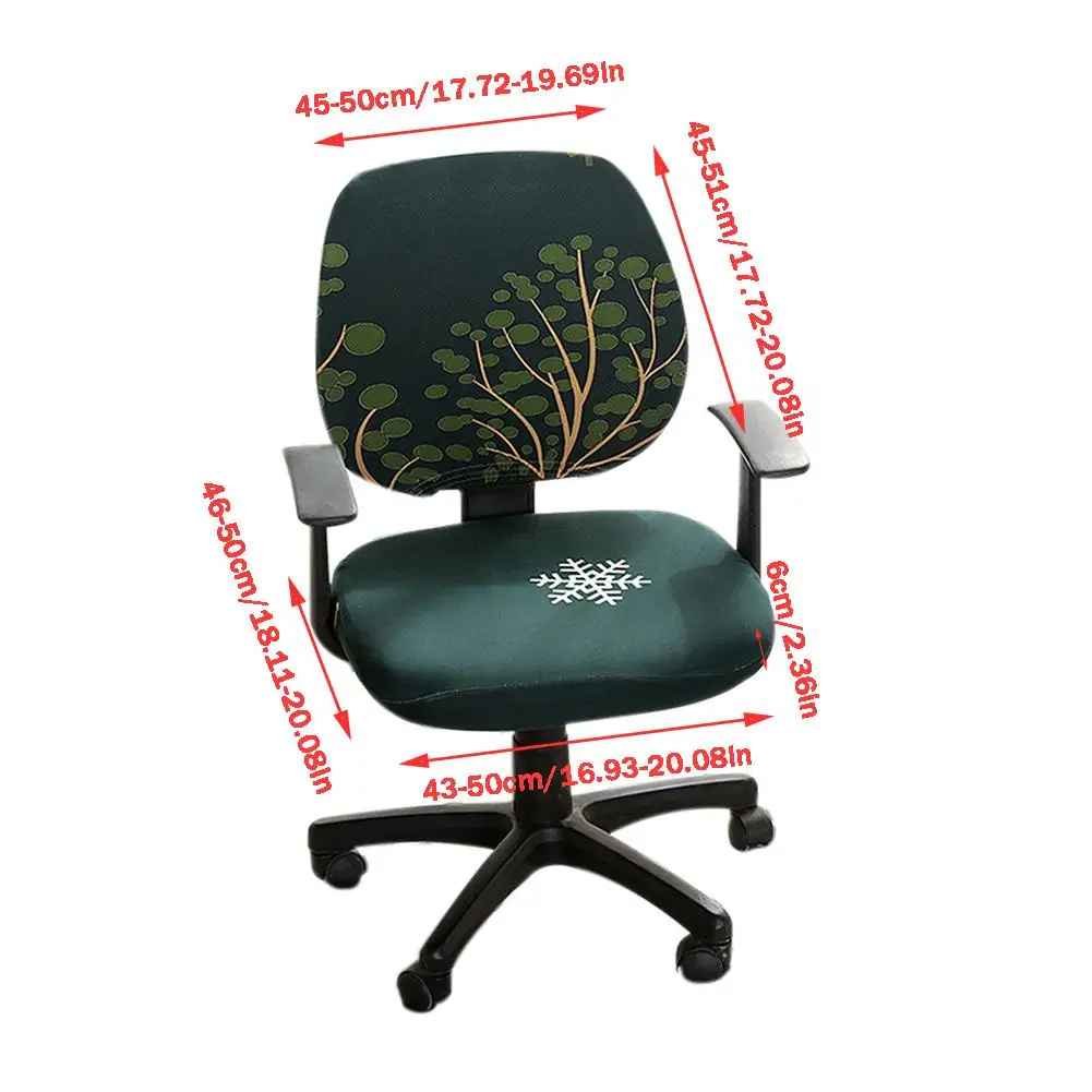 

Office Computer Chair Cover Polyester Elastic Office Chair Cover Easy Washable Removeable Seat Slipcover Rotating Slipcover