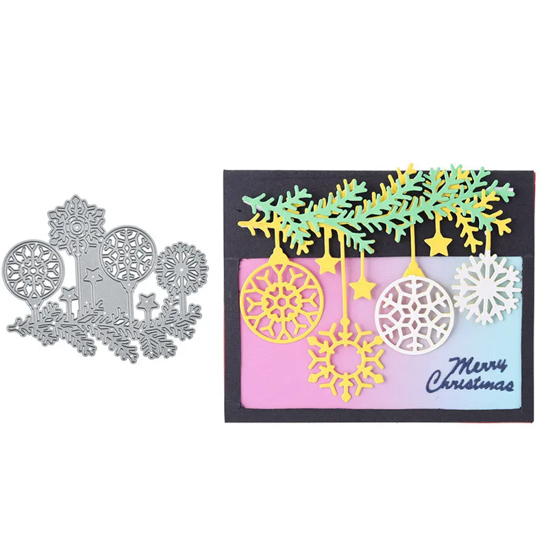 YaMinSanNiO Счастливого Рождества декоративные штампы снег металлические пресс-формы