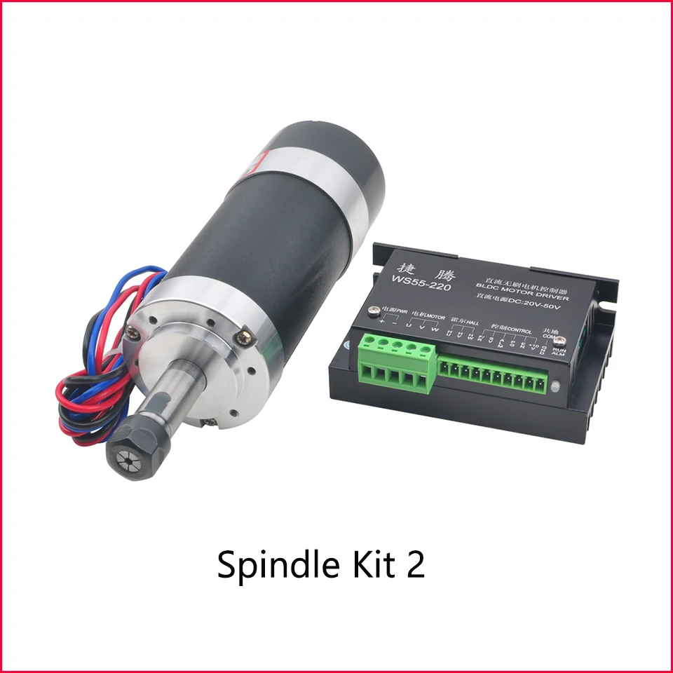 Бесщеточный электродвигатель вращения шпинделя 500 Вт с воздушным охлаждением