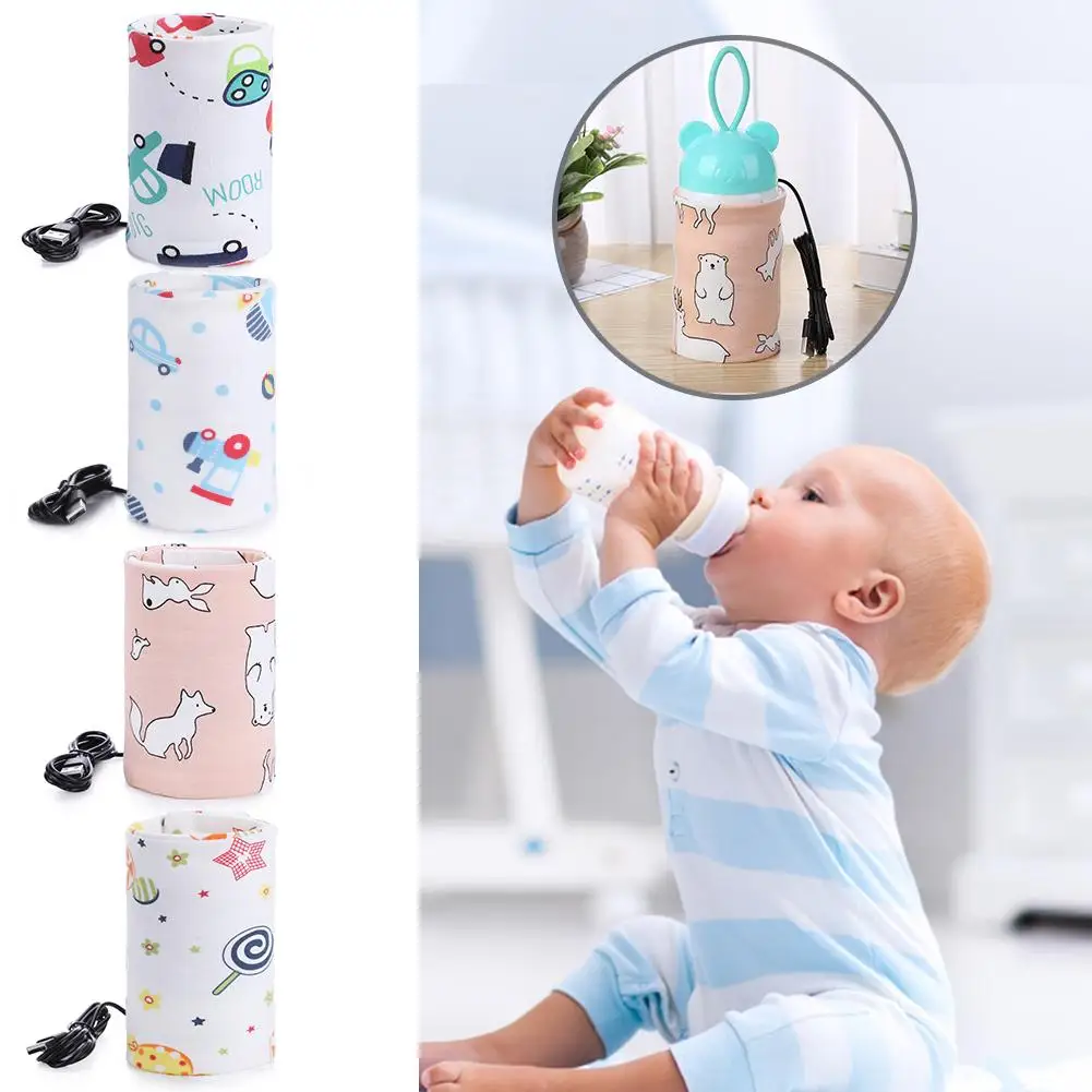 Cubierta t&eacute;rmica para biberones de leche, termostato de calefacci&oacute;n para biberones con USB, bolsas, calentador de seguridad port&aacute;til, suministros aislados para lactancia infantil-2