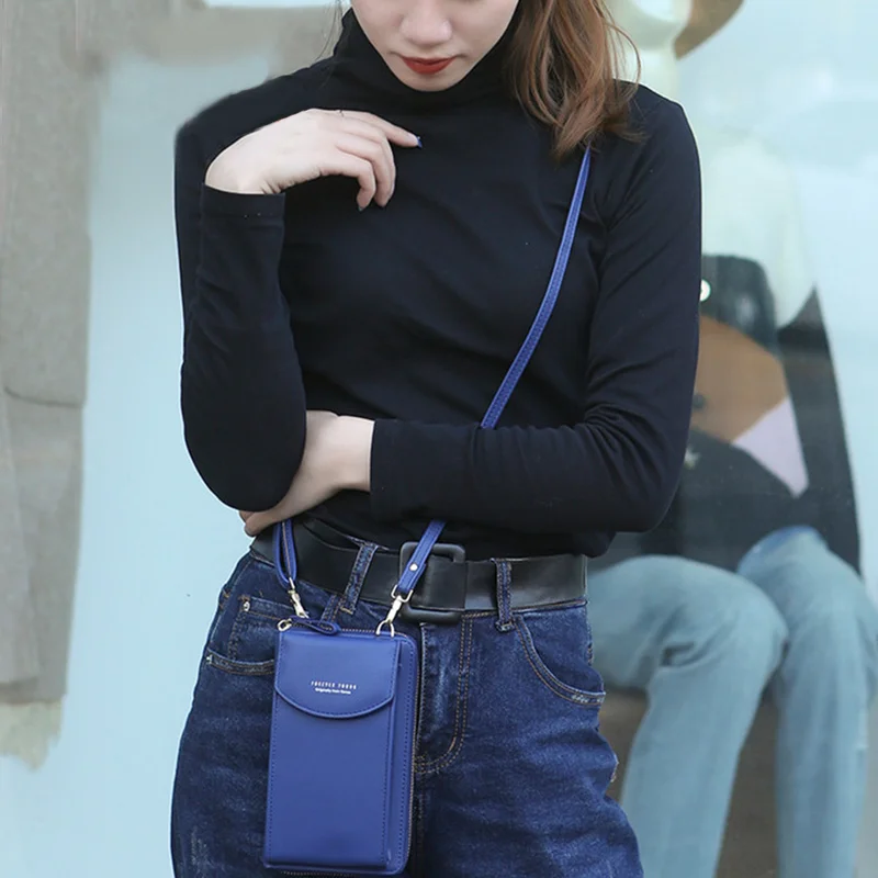 Fashion Cellphone Shoulder Bag Women PU Luxury Handbags Crossbody Bag 2023 New Handbag Card Holder Messenger Bag Flap Wallet