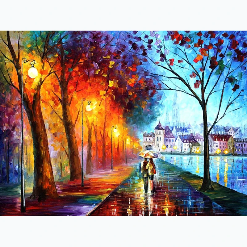 3D Diamond Painting Men And Women True Love Street Canvas Oil Yarn Dyed Household Decoration DIY Mosaic Embroidery | Дом и сад