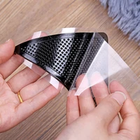 4pcslot triangle reusable anti skid rubber mat non slip patch mat washable rug gripper stopper tape sticker black corners pad