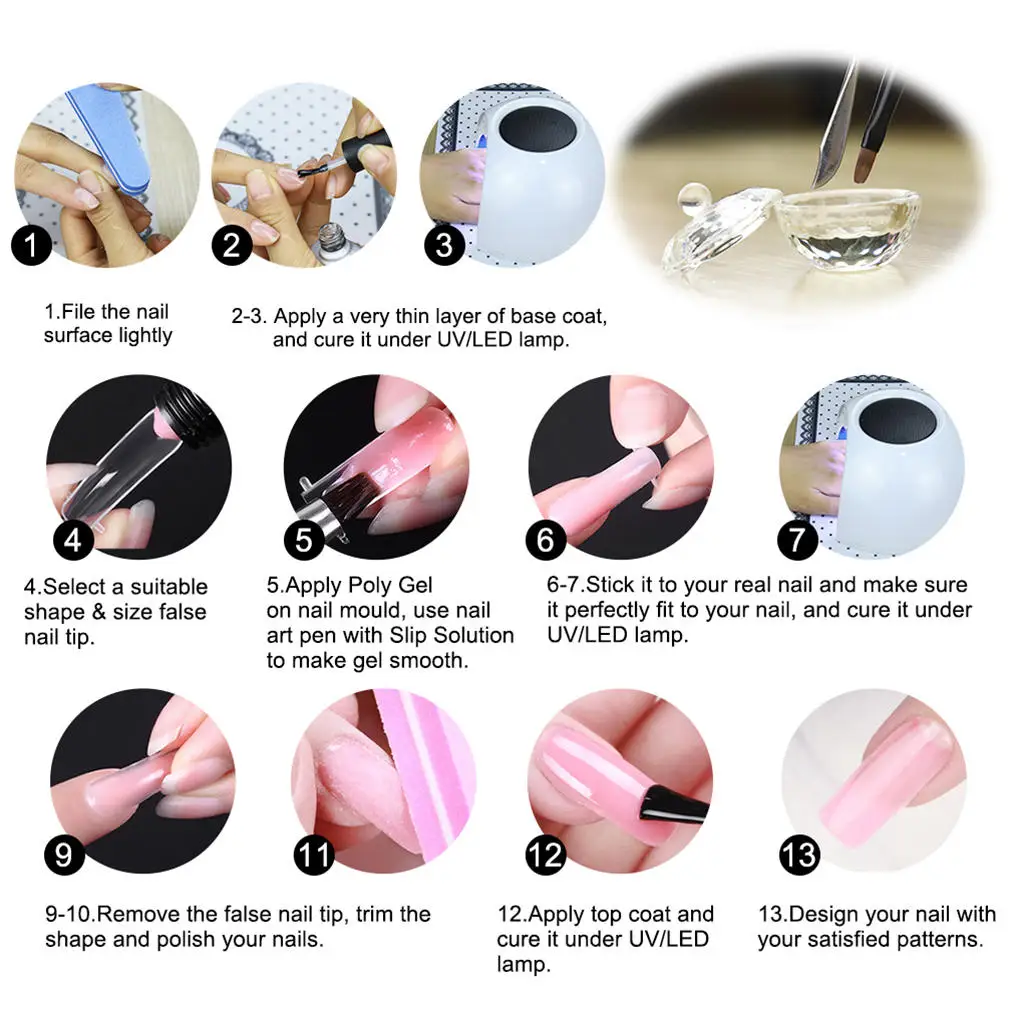 Beau гель 15 мл поли цветов для ногтей нюдовой коллекции замочить от УФ светодиодный