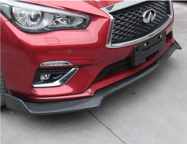 Карбоновый передний бампер спойлер автомобильный диффузор подходит для Infiniti Q50