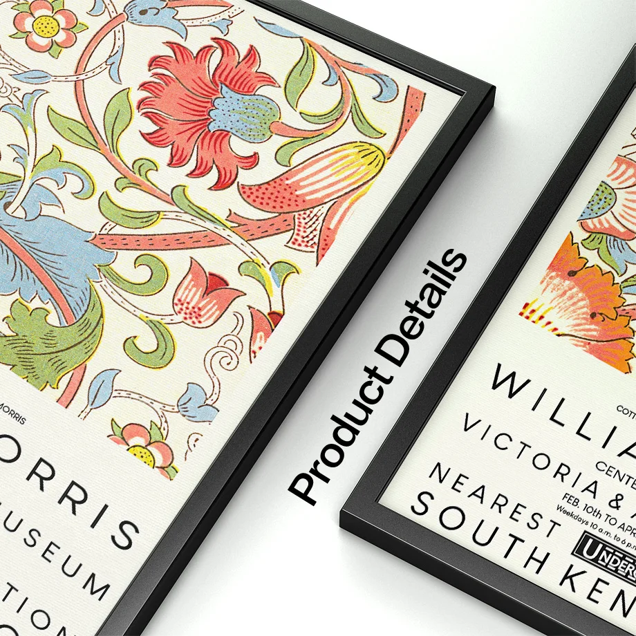 William Morris Plant Leaf Flower Abstract Wall Art Canvas Painting Nordic Posters And Prints Pictures For Living Room Decor | Дом и сад