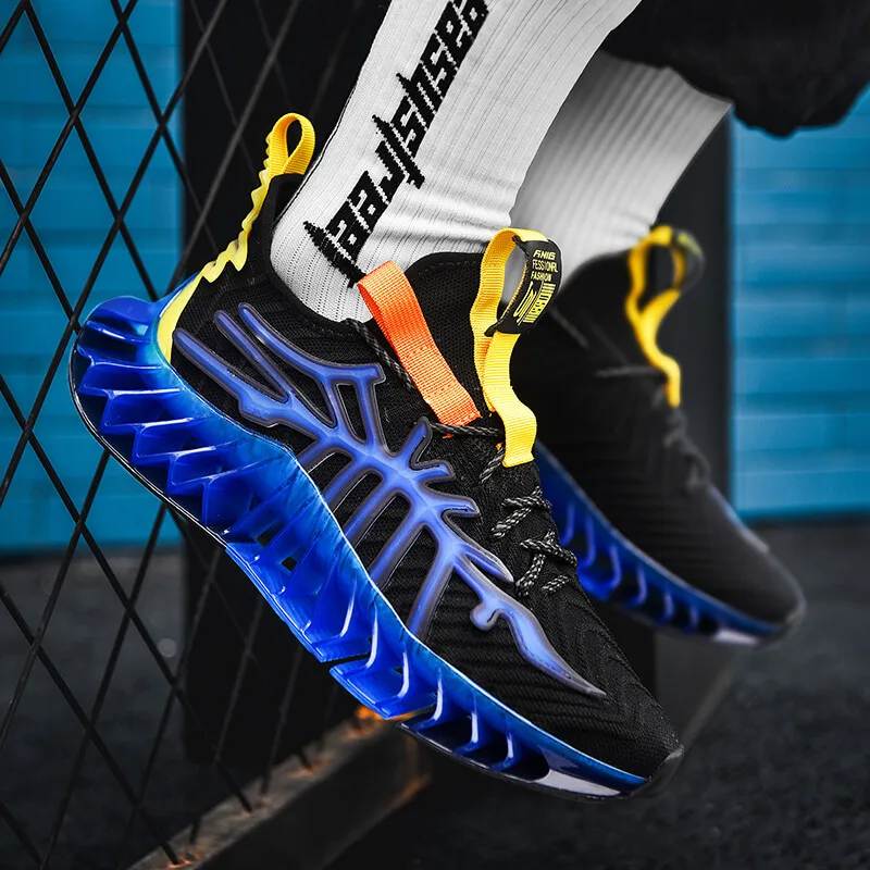 

Large Size Blade Shoes Men's Spring 2021 New Breathable Mesh Fashion Casual Thick-Soled Sports Running Shoes