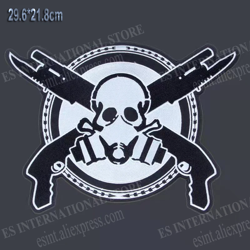 Нашивки с вышивкой черепа для мотоцикла клуба байкера 11 8 дюйма 30 см * 22 | Дом и сад