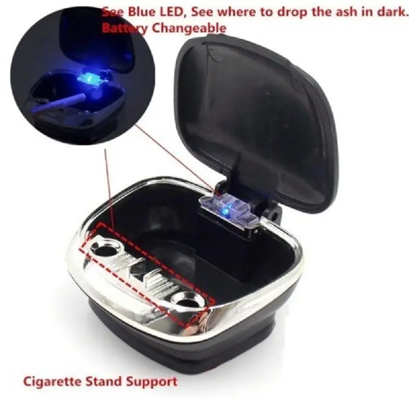 Автомобильная сигаресветильник с подсветкой USB зарядка синий светодиодный