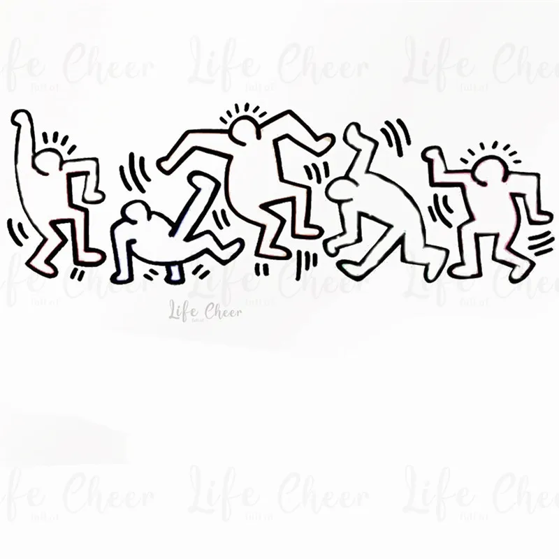 Граффити стиль виниловые наклейки на стену Кит Харинг настенные фрески