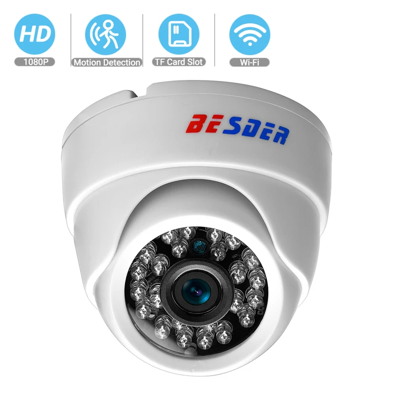 Besder широкоугольная проводная и беспроводная ip камера 1080P 960P 720P ночное видение