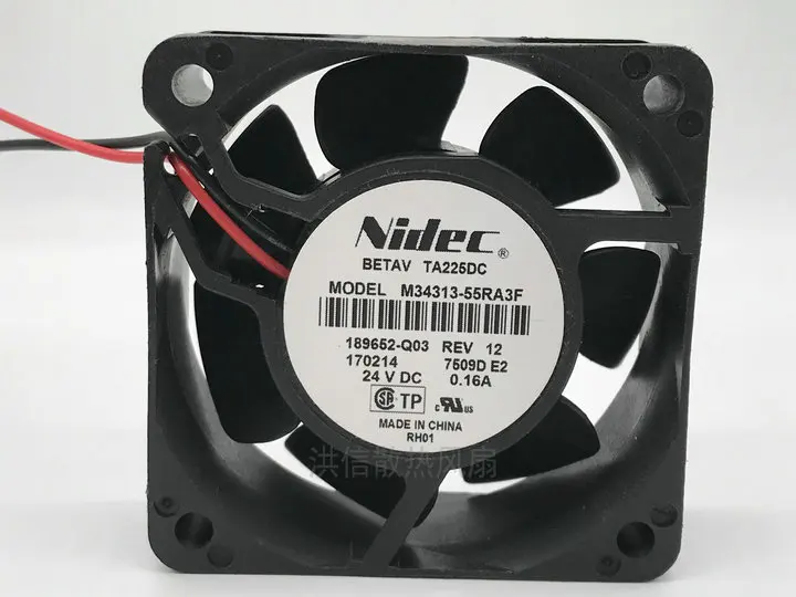 

Инверторный охлаждающий вентилятор Nidec 6025 m34313-55ra3f DC24V 0.16A