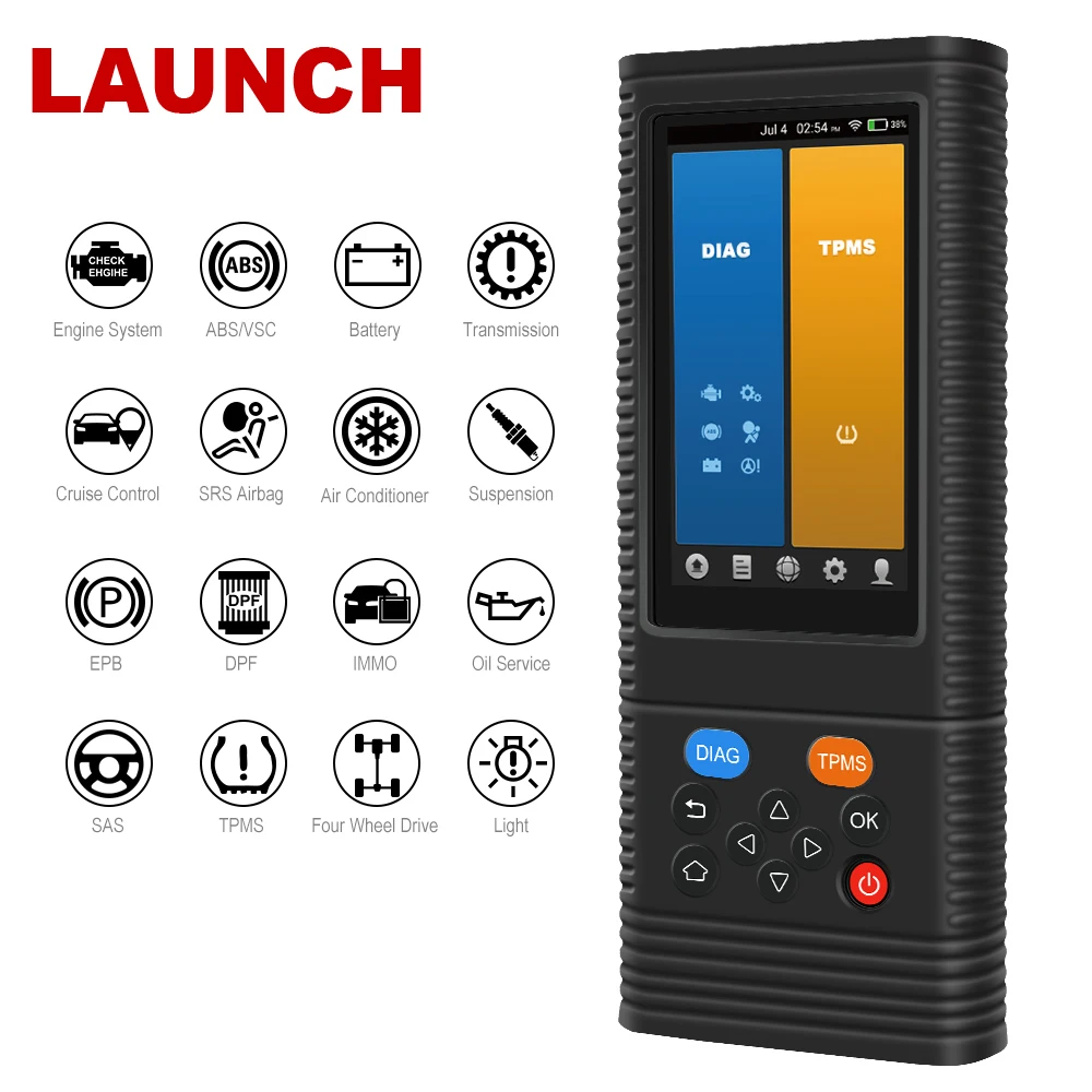 Launch X431 AIDIAGSYS полная система OBD2 сканер ABS DPF Сброс масла Программирование TPMS