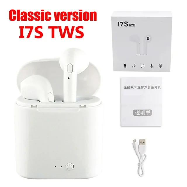 I7S TWS WHITE WPAIER I7S TWS новое обновление I7 TWS-mini Bluetooth наушники портативные беспроводные наушники с зарядным устройством мини bluetooth гарнитуры - Цвет: I7S TWS WHITE