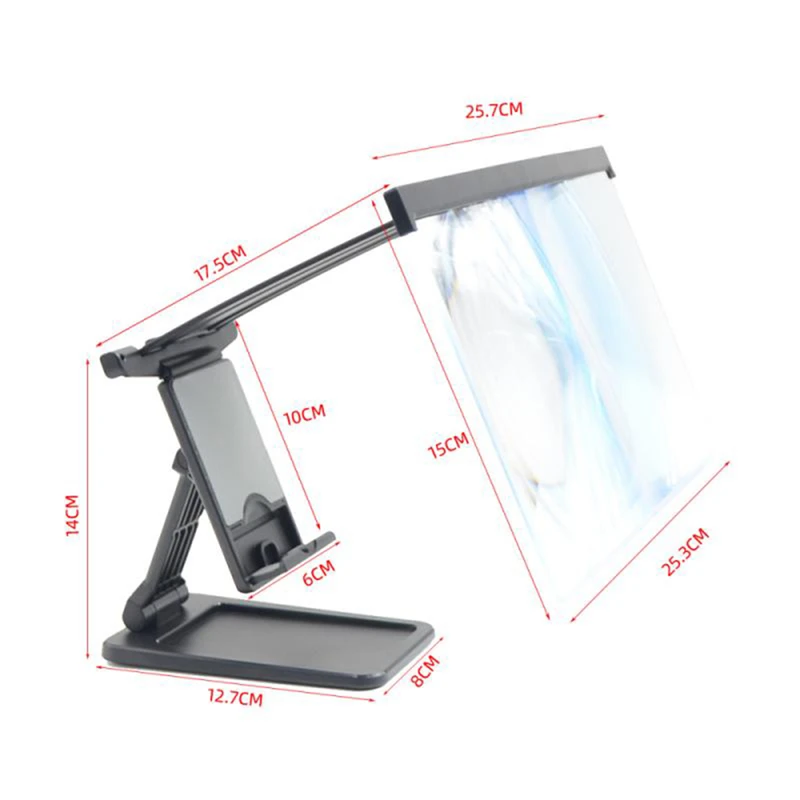 

Desktop Stand Cellphone Holder Phone 3D Screen Video Magnifier Folding Enlarged Smartphone Amplifying Projector Stand Bracket