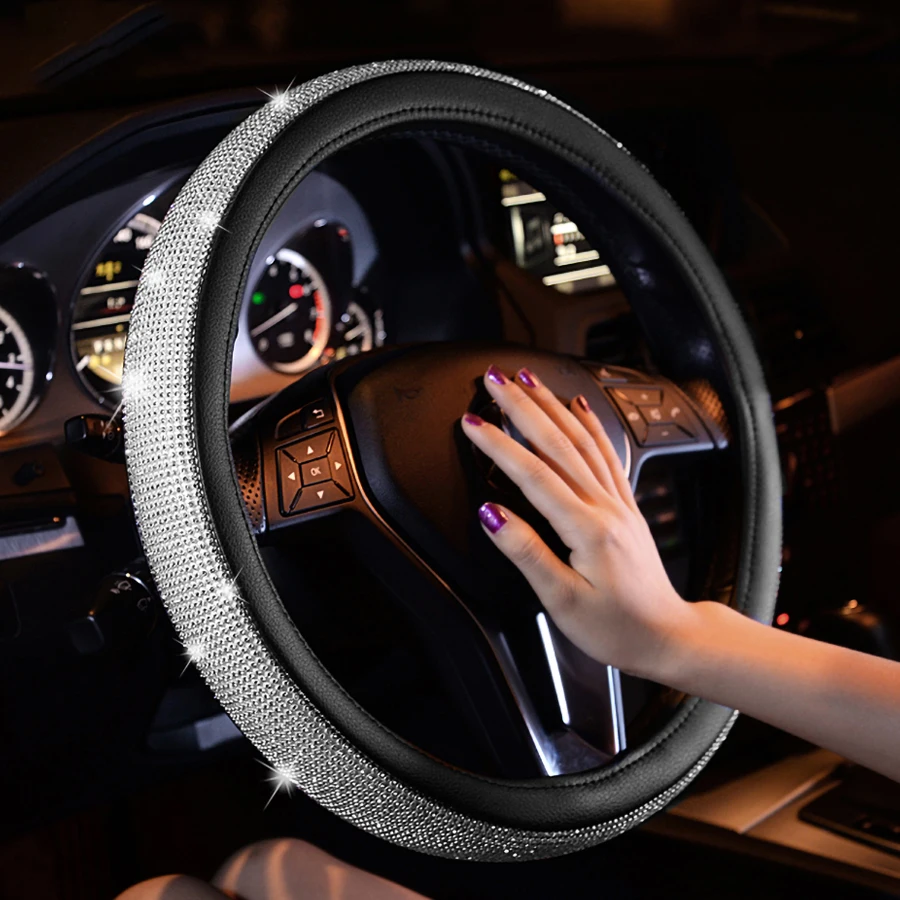 Чехол из искусственной кожи для руля 38 см|Чехлы на руль| |