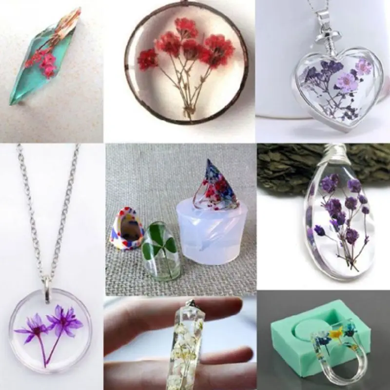 

1Box Crystal Epoxy Filler Dry Flower Mixed Nail Stickers Decorations DIY Crafts F3MD