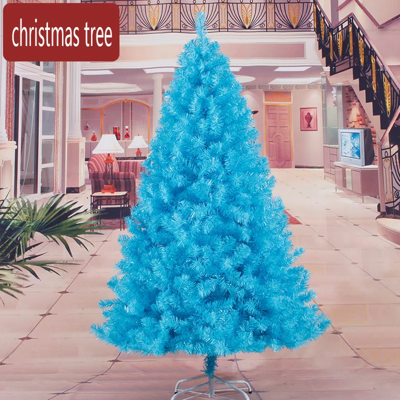 

Домашний декор, 2,1 м, 2,4 м, небесно-голубая имитация рождественской елки с шифрованием, миниатюрное дерево, свадебное украшение, новогодние у...