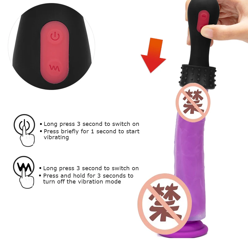 Вибратор точечный с мощной вибрацией 9 перезаряжаемый водонепроницаемый