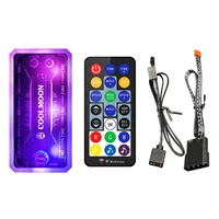 coolmoon rgb fan intelligent music controller motherboard synchronization symphony controller remote control with cable