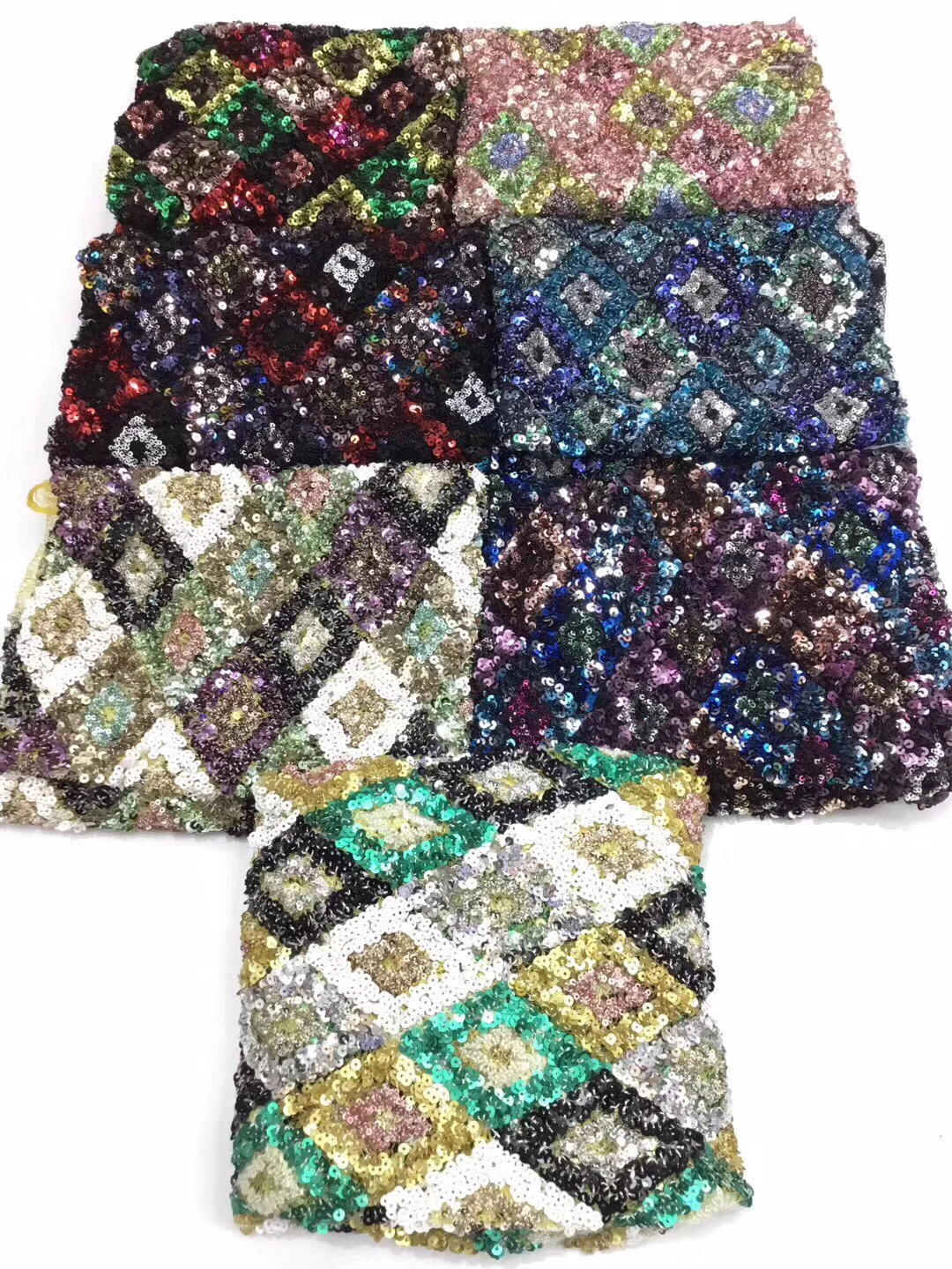 

Wedding sequins lace high Quality 2020 latest African Brand Sequins Lace Fabric For Nigerian Christmas party Dresses T3131