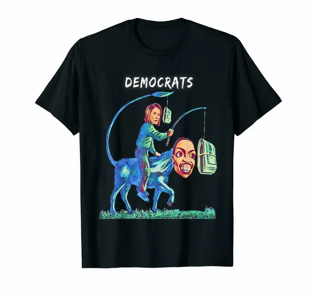 Черно белая футболка с патриотическими мотивами конфессио Кортез Нэнси Pelosi