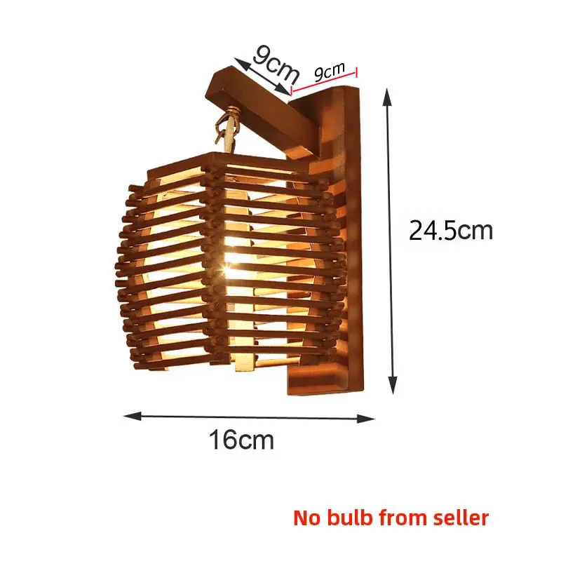 Деревянная настенная лампа китайский настенный светильник для ресторана