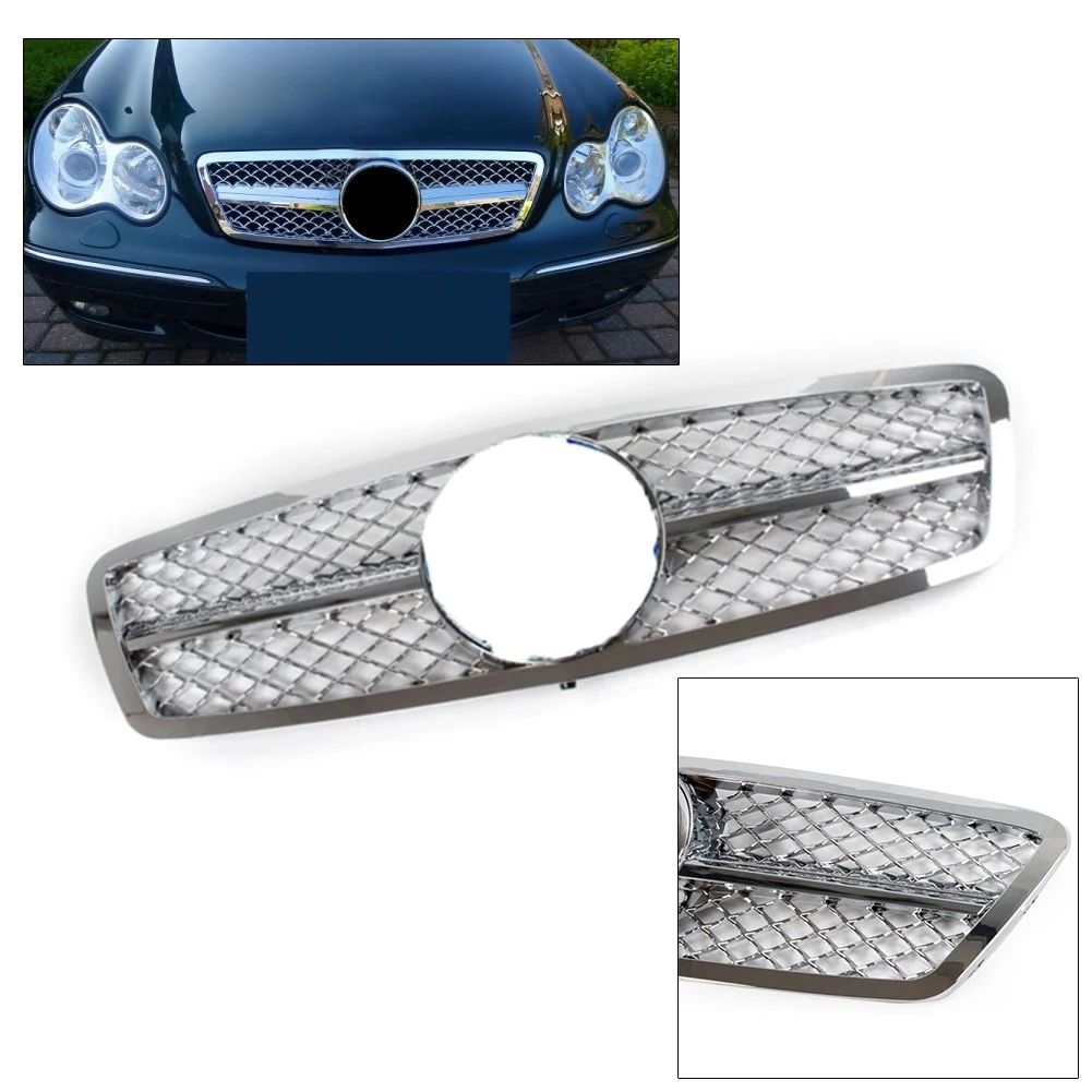 AMG взгляд на переднюю решетку лифтинг верхний гриль для 2000 2001 2002 2003 2004 2005 2006 Mercedes