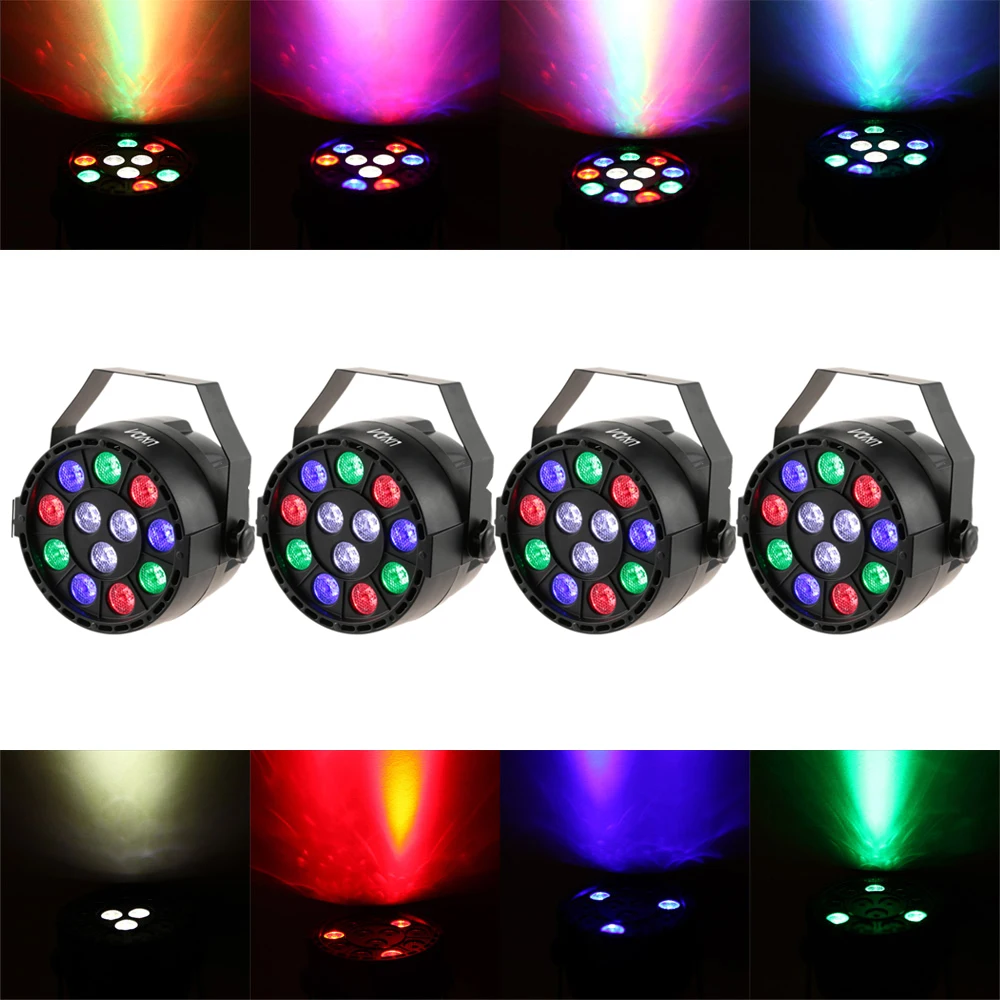 Lixada RGBW Диско светильник DMX 512 светодиодный высокое Мощность PAR Светильник