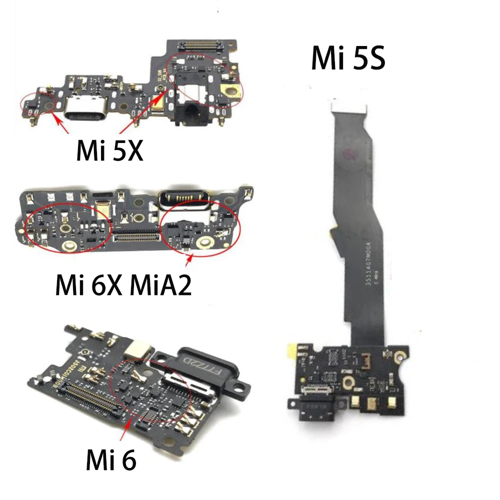 Док станция с разъемом USB для зарядки плата гибкий кабель Xiaomi Mi A1 A2 5 Mi5 Mi6 Plus Note 2 5X