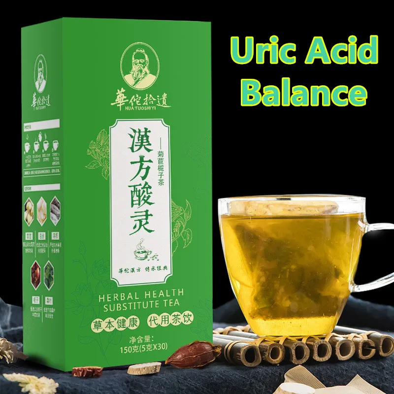 

30 Pcs/Pack Blood Uric Acid Balance Tea for Joint Pain Edema Inflammation Gout Treatment Reduce Fat Pure Natural Herbs Tea 18+