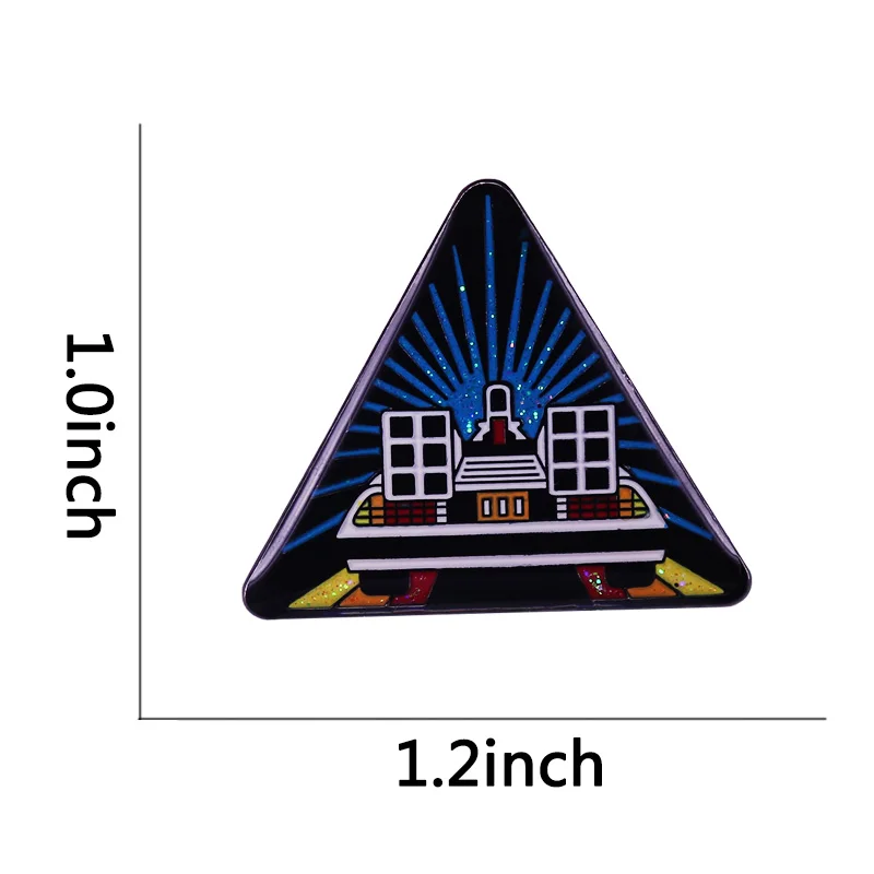 DeLorean time machine enamel pin Doctor Emmett Brown Marty McFly Time travel to the future and past brooch | Украшения и
